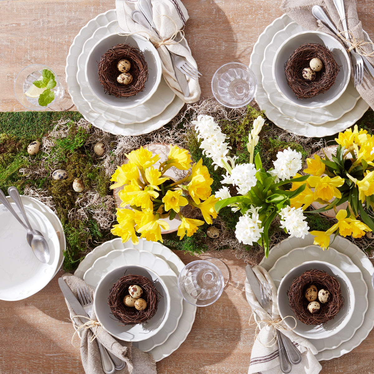 French Perle Scallop 4-Piece Place Setting
