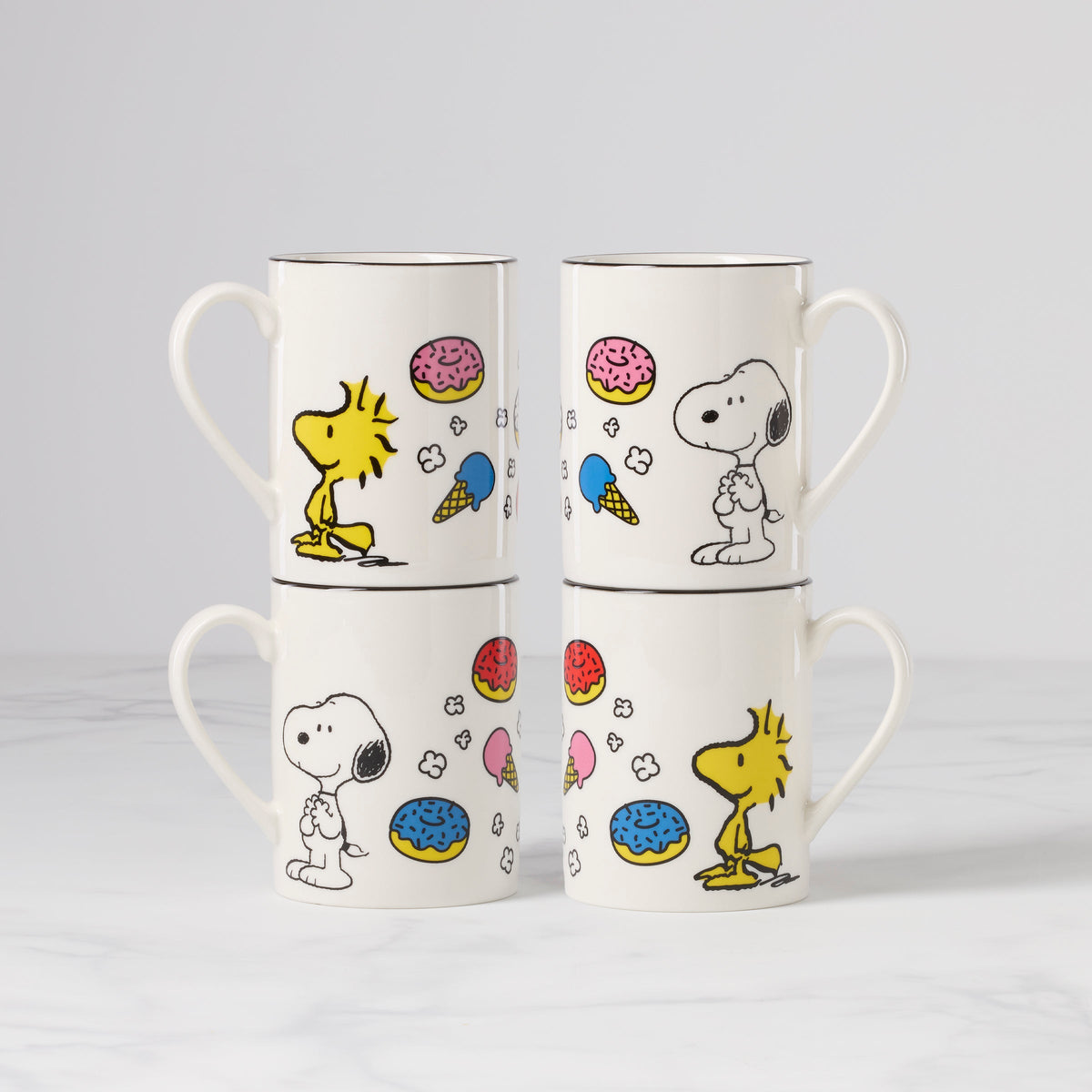 Chef Snoopy Mugs - Set of 4